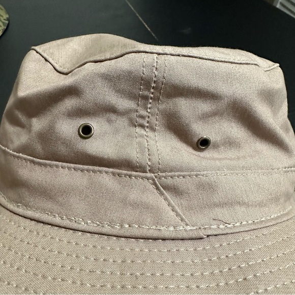 C.C Filson Co. Seattle Tin Cloth Packer Hat Vintage Waxed Canvas Leather Tan MED - Picture 3 of 7